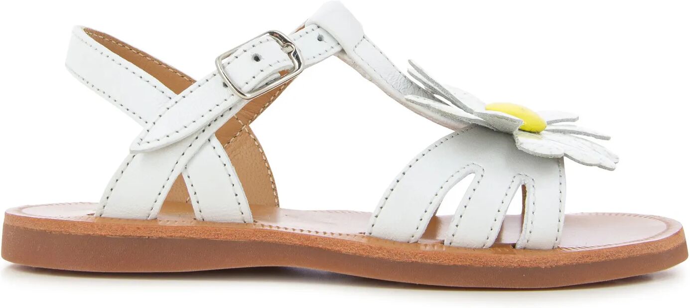 Pom d'Api Sandales Plagette Big Flo Blanc 24