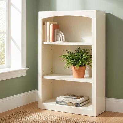 Coder Crossing Arch+Haven Unfinished Solid Pine Bookcase