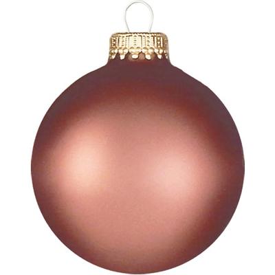 Weihnachtsbaumkugel KREBS GLAS LAUSCHA "CBK70417, Weihnachtsdeko, Christbaumschmuck, Christbaumkugeln Glas", braun, Ø:7cm, Glas, Weihnachtsbaumkugeln, Weihnachtsbaumkugeln