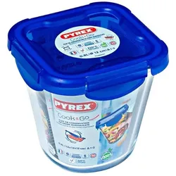 pyrex hoher runder behälter mit deckel 13x13x13cm-0,8l cook&go.