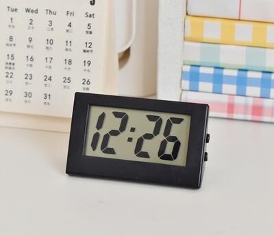 Universal Stock Lumi Mini LED Desk Clock Portable Digital Desk Clock For Home, Office & Bedroom black