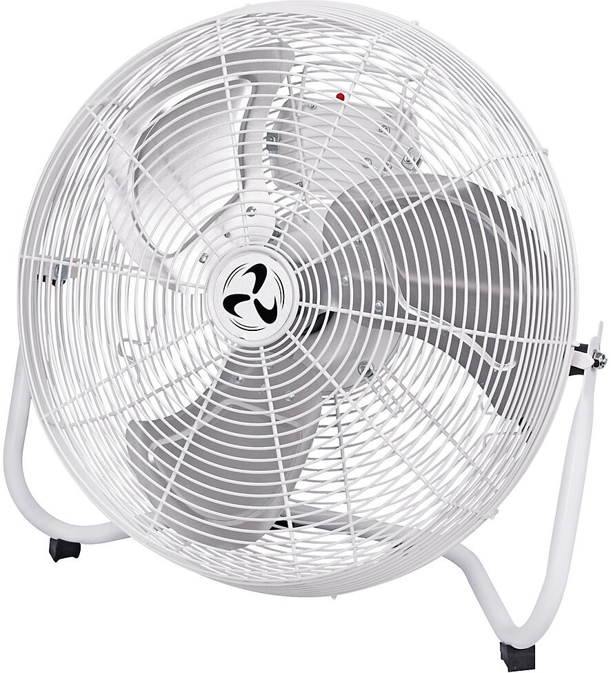 kaiserkraft Bodenventilator IP44, mit Tragegriff, weiß
