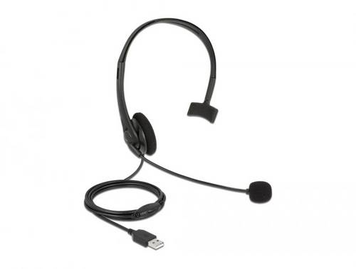 Delock 27177 On Ear Headset kabelgebunden Schwarz Headset Telefon