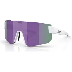 Bliz, Unisex, Sportbrille, P005 (matt white, Smoke/Violett verspiegelt), Weiss