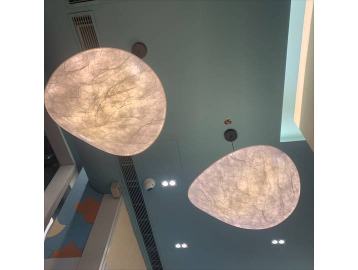 Lustre LED en soie nordique, luminaire suspendu pour salon, décoration intérieure, lampe de plafond