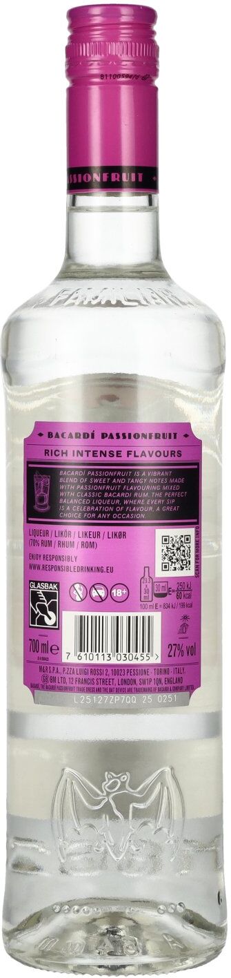 Bacardi PASSIONFRUIT Rum With Natural Flavors 27% Vol. 0,7l