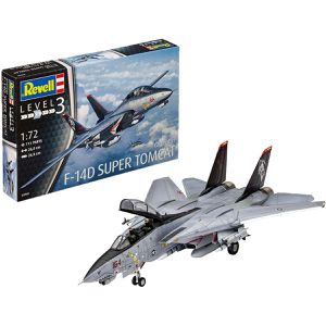 Revell Modellbausatz 03960 Grumman F-14D Super Tomcat, 111 Teile, Level 3, ab 10 Jahre, Maßstab 1:72