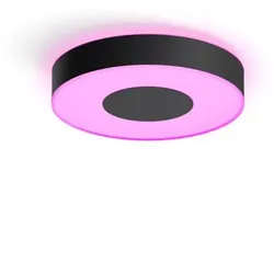 Philips Hue Xamento M Deckenleuchte schwarz 38cm - IP44 Wasserbeständige smarte Badezimmerleuchte