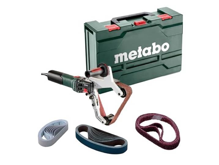 metabo 602243500 - Ponceuse à Bande pour Tubes spéciaux Inox RBE 15-180 SET 1550W Couleur