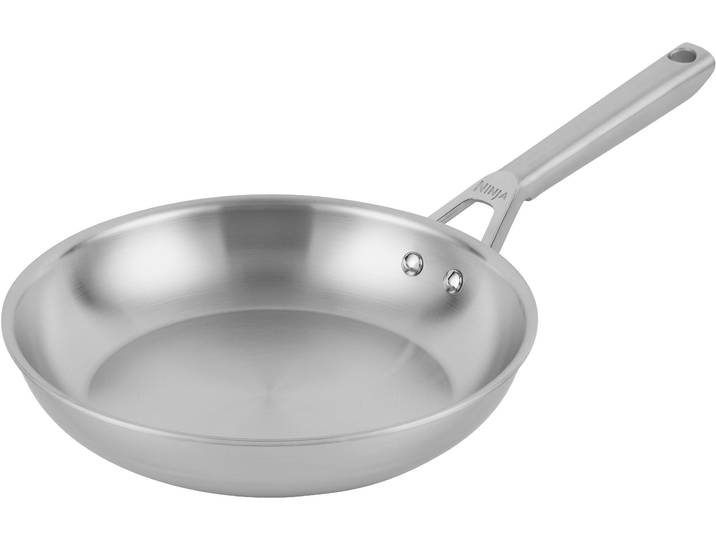 Bratpfanne NINJA Ninja EverClad Edelstahl-Pfanne C900DE , silber (edelstahlfarben), H:8,6cm L:47,5cm Ø:24cm, Pfannen, Bratpfanne, Entwickelt für den Einsatz unter schwierigsten Kochbedingungen