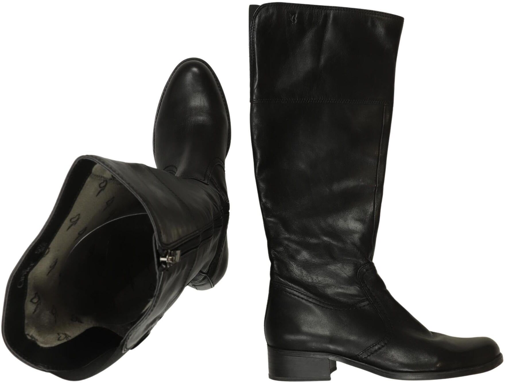 Caprice Damen Stiefel, Schwarz, Gr. EU 38.5, Leder - Second Hand