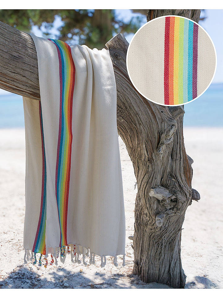 Samimi Hamamtuch in Beige/ Bunt - (L)180 x (B)100 cm - onesize