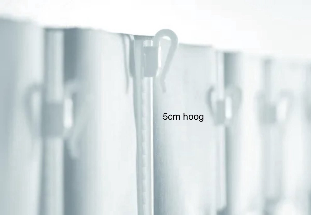 Microflex Verstelbare Plastic Gordijnhaakjes 5 cm - 20 stuks