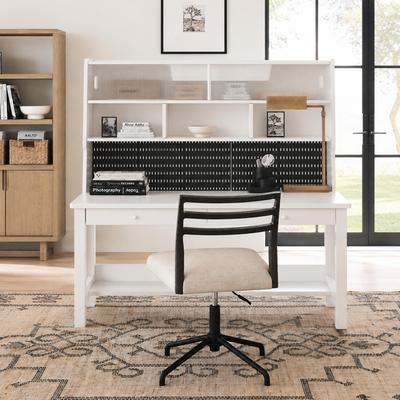 WILK Wood Computer Desk with Hutch and Storage, Home Office Writing Desk