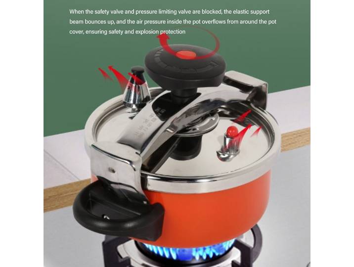 Mini autocuiseur 2L autocuiseur en acier inoxydable anneau d'étanchéité détachable Intelligent pour poêles à Induction