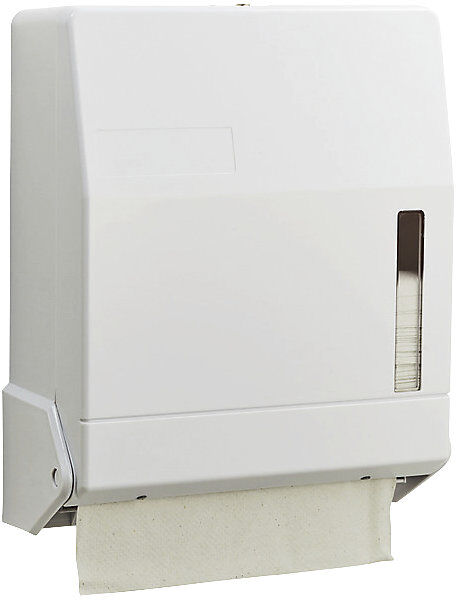 kaiserkraft Faltpapierspender, für 600 Tücher, abschließbar, HxBxT 320 x 285 x 130 mm, ab 10 Stk