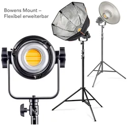 Walimex pro LED Niova 120 Plus Bi-Color 120W (Studioleuchte, Videoleuchte), Dauerlicht, Schwarz