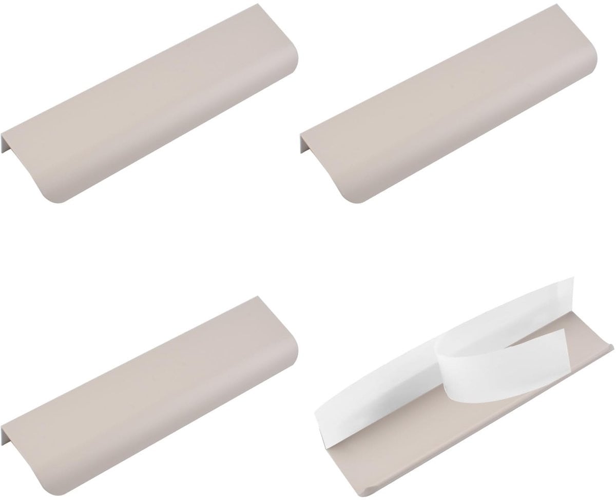 Solidchoice - 4-delige zelfklevende knoppen voor kasten - Modern cashmere grijs