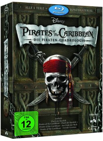 Johnny Depp - Pirates of the Caribbean - Die Piraten-Quadrologie (8 Blu-Rays) [Blu-ray] - Preis vom 16.10.2026 11:41:07 h
