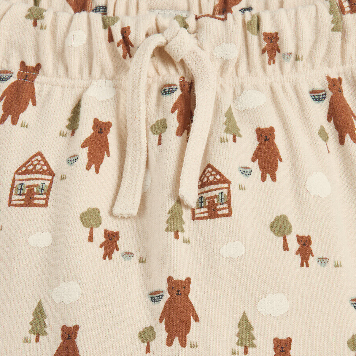 LA REDOUTE COLLECTIONS Lot de 3 pantalons en jersey doux, imprimé ours