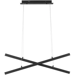 Nova Luce, Pendelleuchte, X-LINE LED Pendelleuchte Schwarz 40W Warmweiss 100x8x120cm dimmbar 9060920