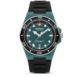 SWISS MILITARY HANOWA - OCEAN PIONEER - Silikonarmband - black - turquoise dial