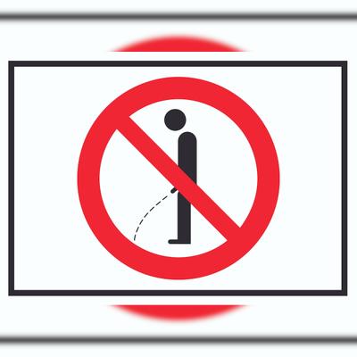 HB-Druck Pinkeln verboten Symbol Schild A4 (210x297mm)