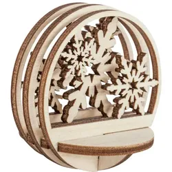 Holz-Steckteile "Schneeflocke", 2 Stück
