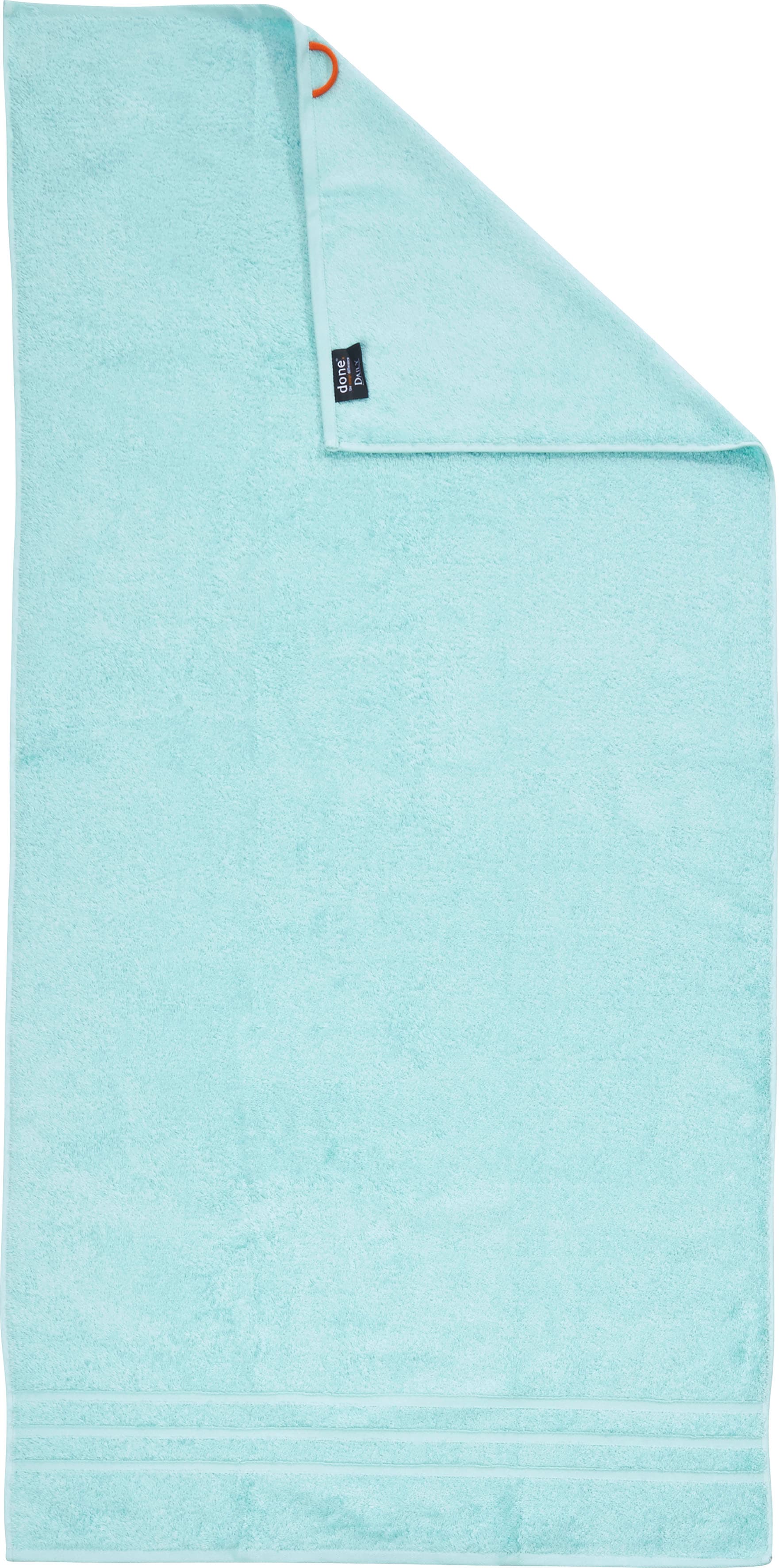 Duschtuch DONE. "Daily Uni", grün (mint), B:70cm L:140cm, Walkfrottier, Obermaterial: 100% Baumwolle, Handtücher, Duschtuch, Uni Farben, saugfähiges Walkfrottier mint B/L: 70cmx140cm, 1 Stk., Walkfrottier