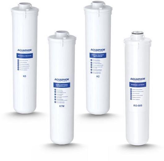 Ersatzfilterset für Umkehrosmose-Anlage mit Membran-Wasserfilterset zur Wasserreinigung, Mineralisierung und Reinigung, 4 Stück