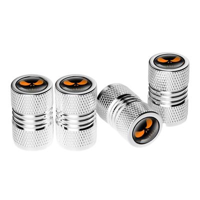 Ghost Lantern Tire Valve Caps Set Dustproof Car Tire Accessories Halloween Style silver