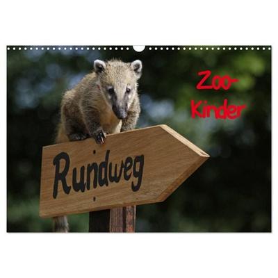 Zoo-Kinder (Wandkalender 2027 DIN A3 quer), CALVENDO Monatskalender