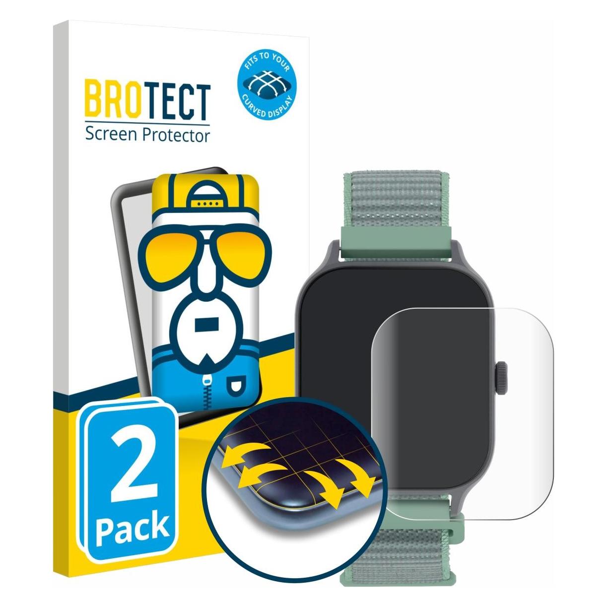 Brotect Fullscreen für Decathlon Fit 100s Schutzfolie Displayschutz Folie Klar Transparent (5161915)