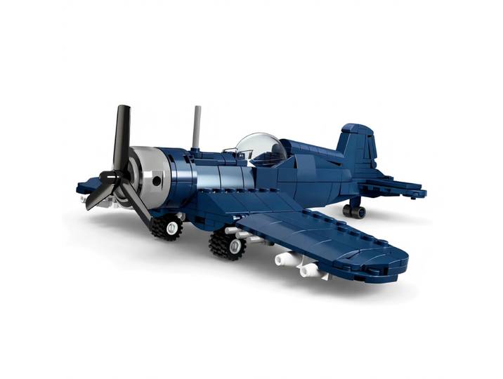 CAYI Ensemble de jouets de blocs de construction F4U-4 avion Corsair 318 pièces ABS pour constructeurs amateurs