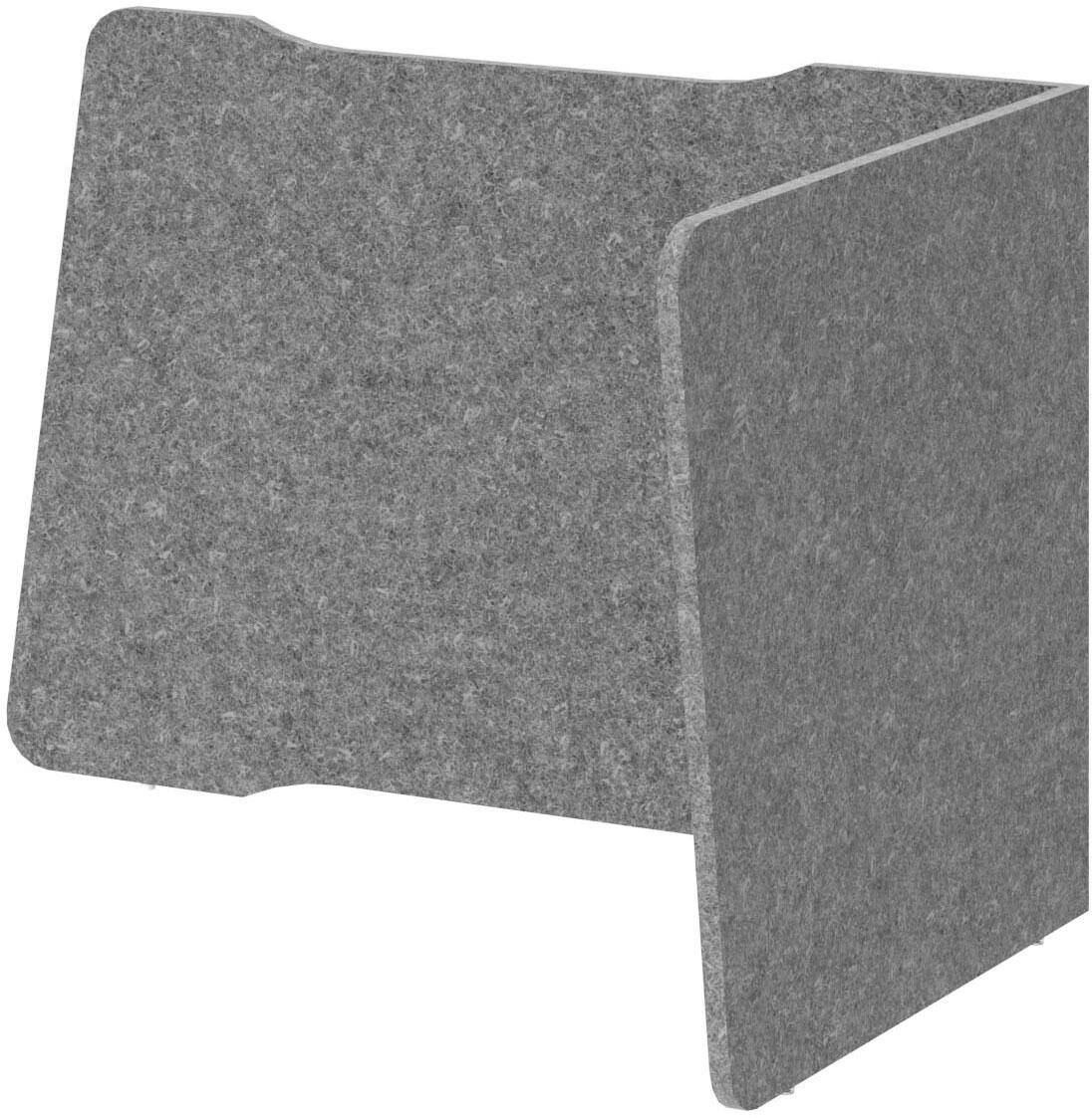 HAMMERBACHER Akustik-Tischtrennwand, grau 95,8/88 x 60,5 cm VARZ6012/5