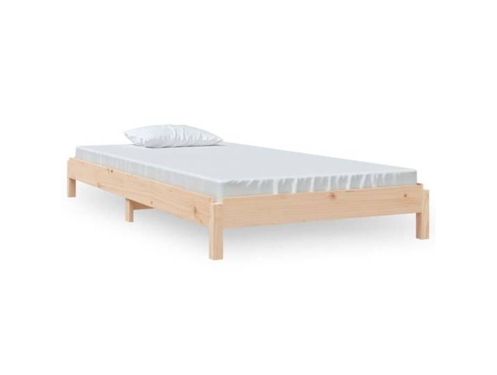 Lit empilable - ZERODIS - HB012 - Bois de pin massif - 75x190 cm - 2 places
