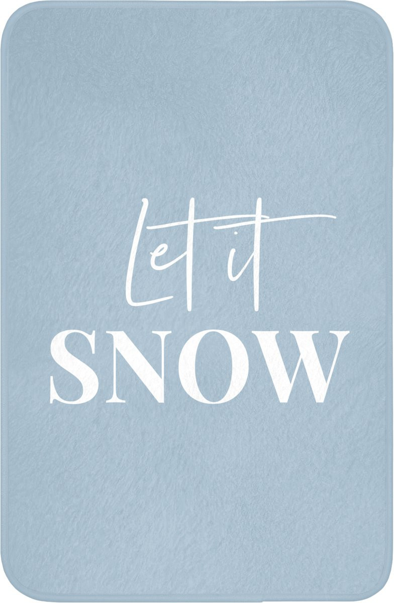OnlyWow WC mat Let it snow Blauw - Antislip - 40 x 60 cm
