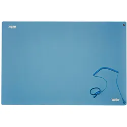 Weller Erem Antistatisches ESD Premium Tisch-Lötmatten-Set mit Armband und Spiralkabel (Ablage), Lötgerät Zubehör, Blau