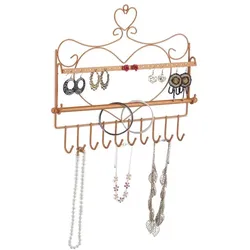 Relaxdays Wand Schmuckhalter Braun