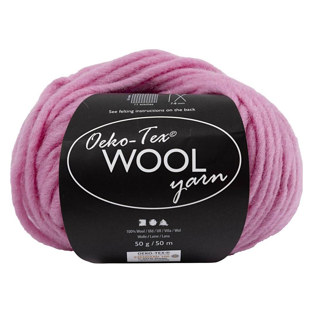 Default Wool yarn, L: 50 m, needle 8-9, light pink, 50 g/ 1 ball (50 m) (4824610)