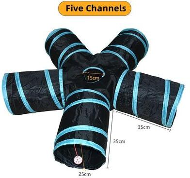 Uplift Picks Foldable Cat Play Tunnel Breathable Indoor Cat Toy Tube five Tunnels