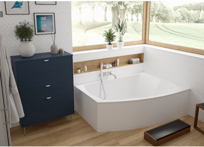 Hoesch Largo Badewanne 3693.010 180x130cm, weiss, Ausführung rechts