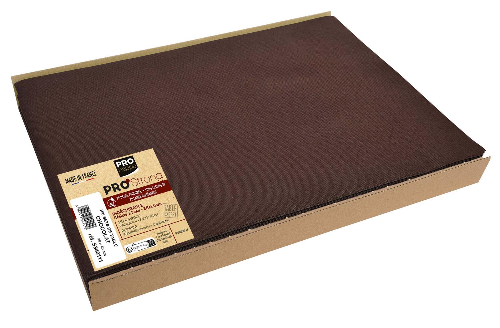 PROnappe Platzsets 30 x 40 cm braun S340111I