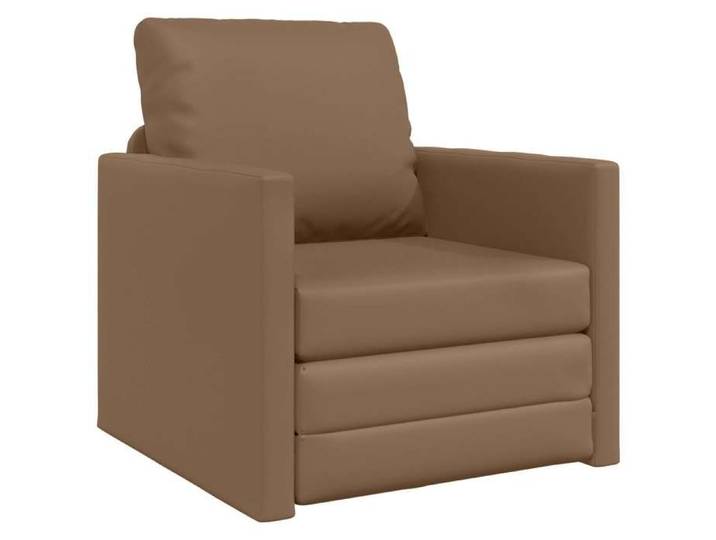 CHIC Canapé-Lit Cappuccino 1 place 74x77x81 cm en Simili cuir entretien facile pour Salon et Chambre oyy25a