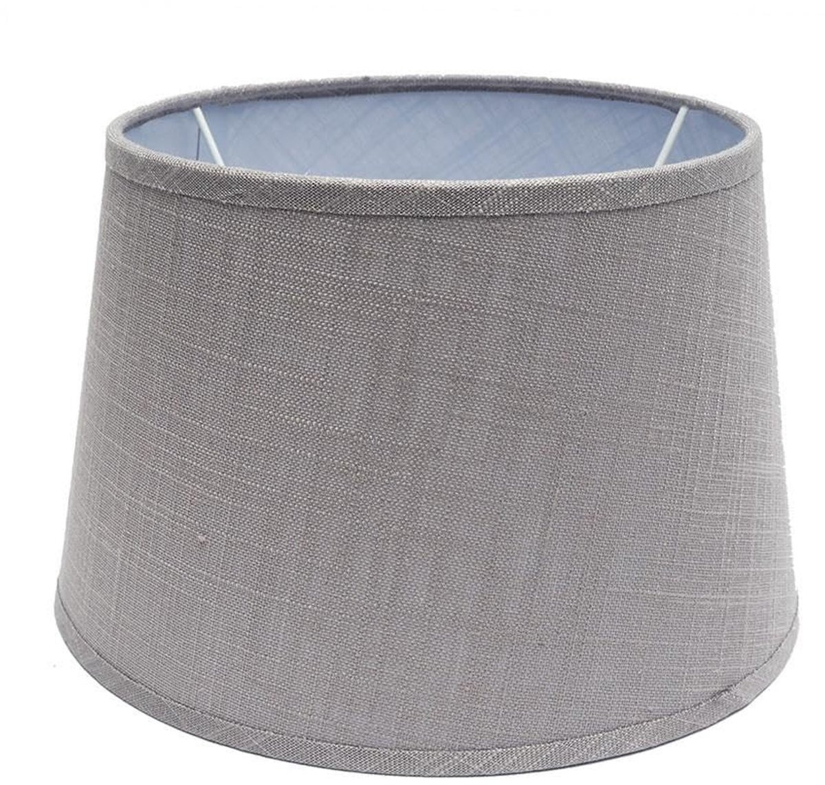 Omgoods Lampenkap E27 Cone Grijs Textiel B: 40 cm, D: 30 cm, H: 25 cm