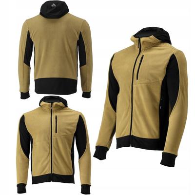 TRIZERATOP Felpa con cappuccio in pile, felpa con cappuccio con cerniera SARNA taglia XL kaki-nero