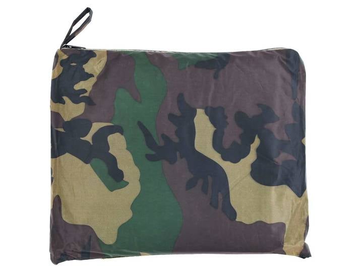 vidaXL Wasserdichter Armee-Regenponcho für Camping/Wandern Tarnung