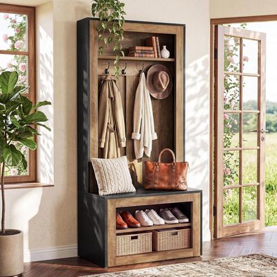 Bluebell 4-in-1 Hall Tree with Shoe Storage Bench