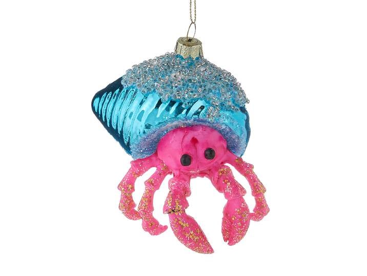 Ornement HANG ON Crabe 9 x 8 x 6cm Rose foncé/Rose foncé