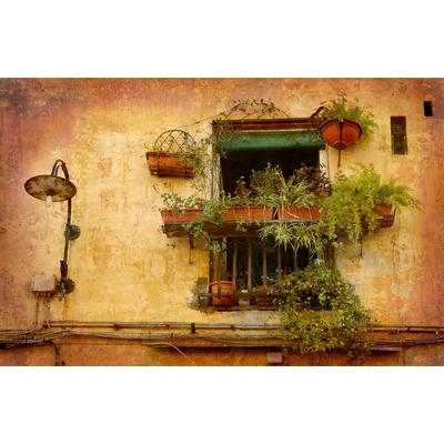 Fototapete PAPERMOON "Altes Fenster", bunt, B:4m L:2,6m, Vlies, Tapeten